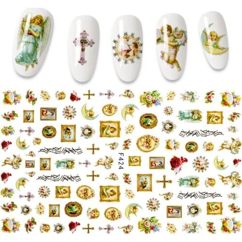 2021 New Faith Series Theme Design Manicure Nail Art Decorations Nail Stickers