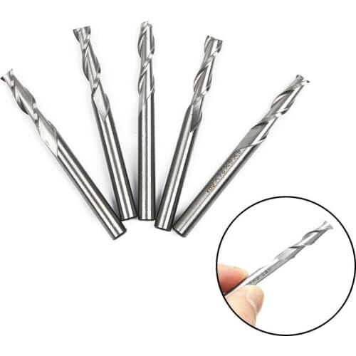 4PCS 6mm End Mill Milling Cutter CNC Spiral Router Bits HSS 2 Flute Cutting Tool