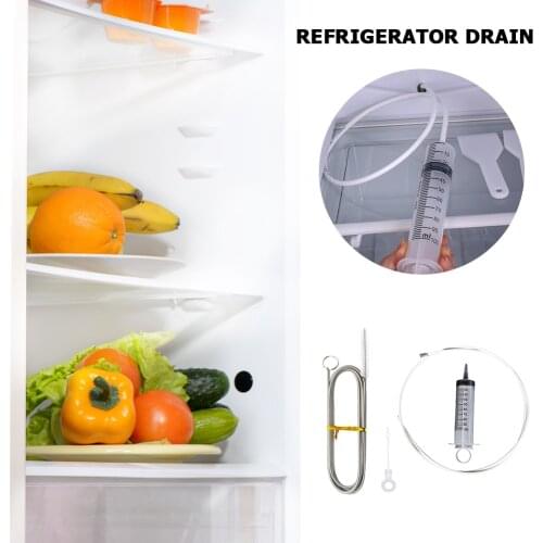 4pcs/set Refrigerator Drain Hole Clog Remover Cleaning Tools Household Dredge Hose Fridge-freezer Water Outlet Cleaner