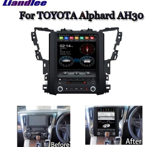 Car Multimedia Player Tesla Vertical Screen For TOYOTA Alphard AH30 2015-2020 Audio Carplay GPS Navigation