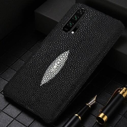 Genuine Stingray Leather Cover Case For Honor 20 Pro 10i 20i 30S 30 Pro 10 9 Lite Cover For 10X 9X 8X Note 10 V30 Pro V20 V10 V9