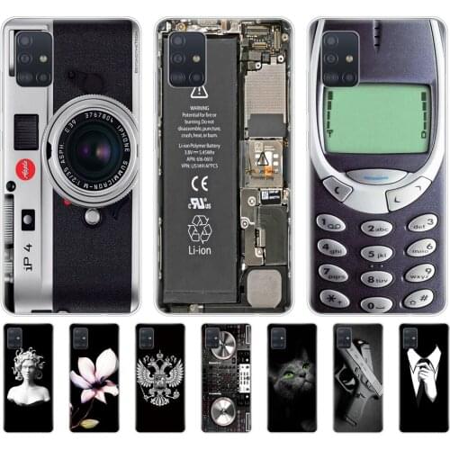 Case For Samsung Galaxy A51 Case coque Silicon Back Cover For Samsung A51 A515 Soft copas 6.5inch bumper Protective fundas black