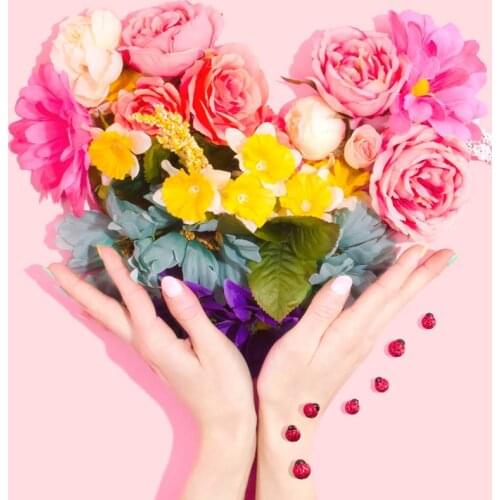 《Flower in palm》 picture painting by numbers home decor birthday present quadros decorativos