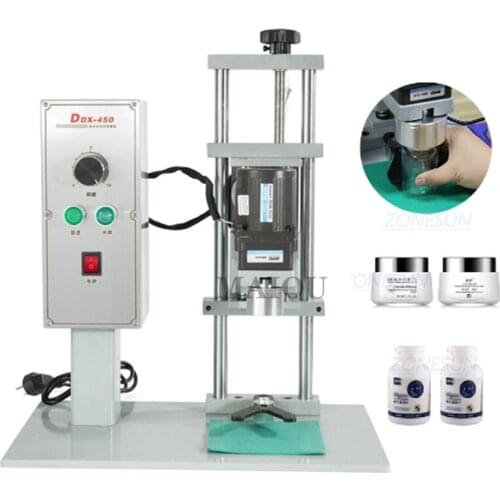 DDX-450Desktop Electric Plastic Glass Bottle Desk Capping Machine Bottle Capper With Security Ring Pressing Machine10-50mm