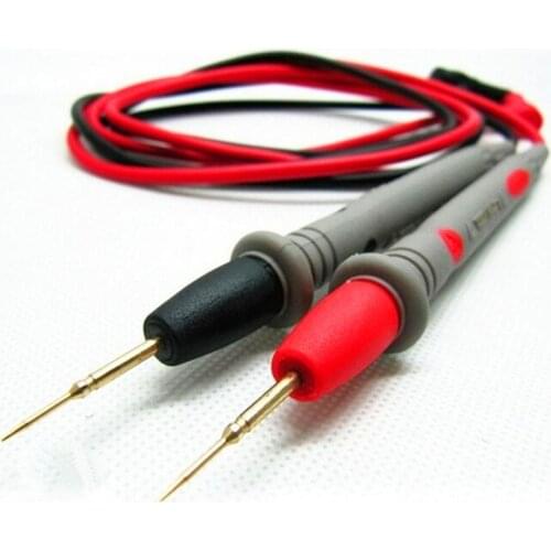 2Pcs/Set Needle Silicone Wire gold-plate Tip Probe Test Leads Pin Universal Digital Multimeter Tester Lead Probe Wire Pen Cable