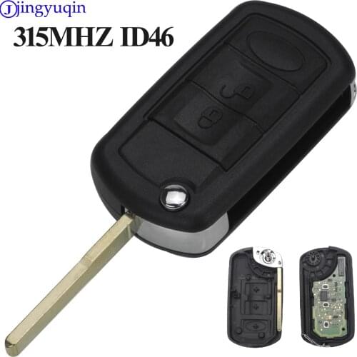 Jingyuqin 3 Buttons Flip Complete Car Key 315MHZ ID46 Chip for LAND ROVER Range Rover Sport LR3 Discovery Case FOB Styling