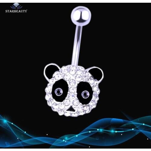 China National Treasure Panada Navel Piercing Nombril Belly Button Rings for Women Cute Belly Piercing Ombligo Body Jewelry
