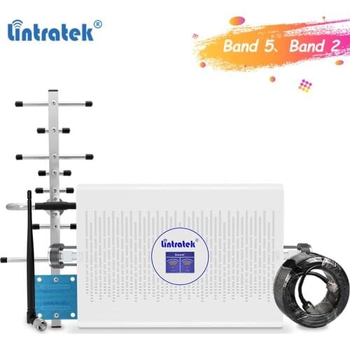 Lintratek Cellular Signal Repeater CDMA 850 1900 Amplifier 70dB AGC 2G 3G Booster Band 5, Band 2 for South America CDMA UMTS