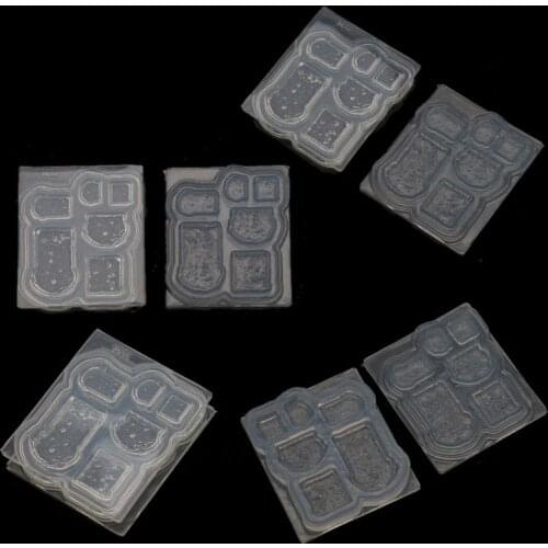 3D Mini Cup Bottle High Heels Bread Pot Pendant Resin Casting Mold Silicone Mold Kit Miniture Food Play Mold Tools