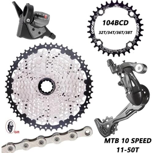 ZTTO MTB Bike 10 Speed 11-50T Cassette 10s 20s 30s Bicycle Freewheel K7 sprocket For Parts XT SLX XO X0 X9 X7 Bicycle Parts