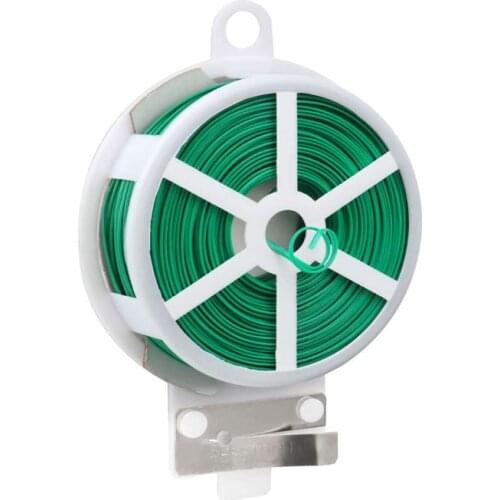 New 20/30M Plastic Iron Roll Wire Twist Wire Metal Cable Ties Garden Cable Ties Multi Packaging Rope Wiring Accessories Durable