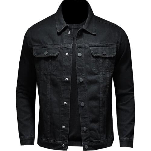 Autumn New Slim Men Denim Jacket Stretch Retro Motorcycle Punk Streetwear Fashion Skateboard Youth Jeans Jacket Plus Size 5xl