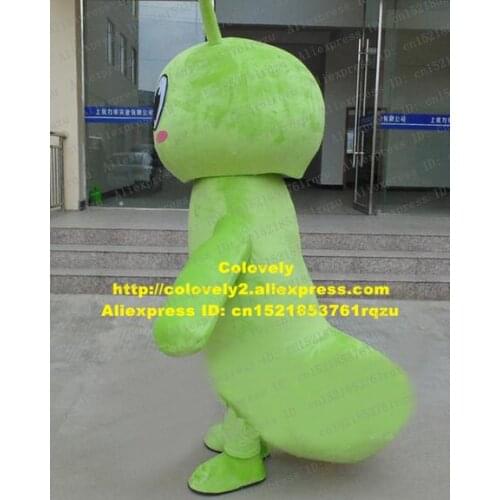Likable Carpenterworm Caterpillar Bean Worm GiantWorm Kattapillar Budworm Bug Mascot Costume Adult Green Long Antenna No.zz2878
