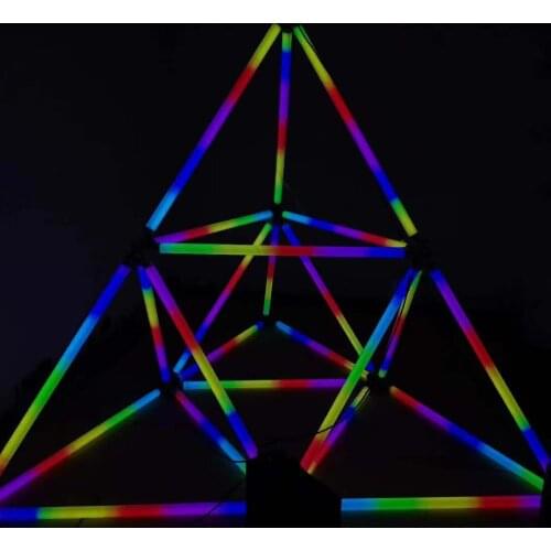 UCS1903/WS2811 RGB 360 degree colorful Tube; Artnet led pixel bar; DC24V D40mm 3D multiple shape led pixel tube for Club Stage
