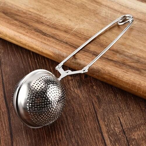 Stainless Steel Tea Infuser Sphere Mesh Tea Strainer Coffee Herb Spice Filter Diffuser Handle Tea Ball Kitchen Tool LBS