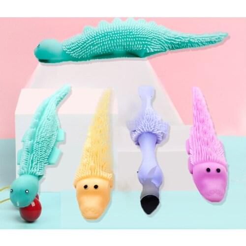 Stress Relief Squish Squeeze Balls Tricky Toys Stretching Launch Finger Slingshot Animal Toy Soft Fun for Baby Children