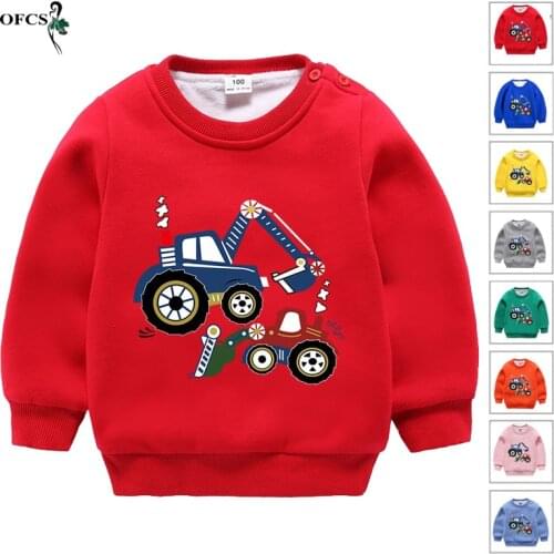 Boys Girls Hoodies Cartoon Pattern Winter keep Warm Outwear Children Sweatshirts Kids Clothes Toddler Unisex Pullovers 2-12Years