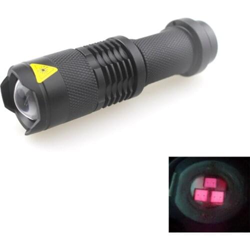 U-F SK68 850nm 3-Cores Infra-Red Zooming IR Fill-in Flashlight (1x14500/1xAA)