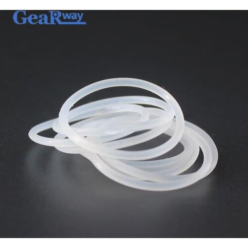 Gearway Transparent Silicon O Ring Seal Gasket 1.5mm CS Food Grade O Ring Sealing 58/60/62/65/95/100mm OD VMQ O Ring Seal Washer