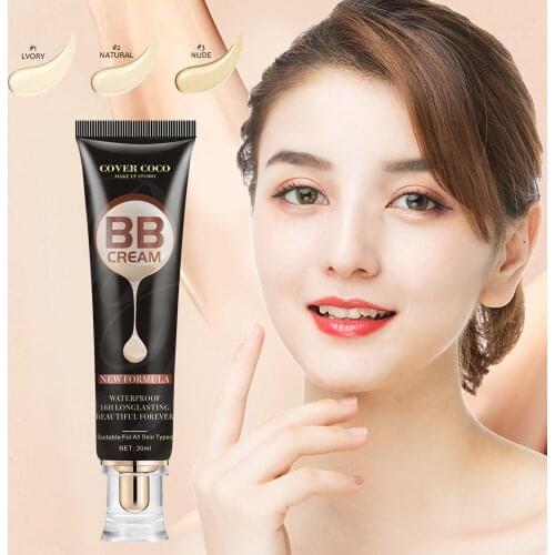 LAIKOU Moisturizing BB Cream Facial Brightening Foundation Concealer Waterproof Contour Makeup Base Primer BB Cream Skin Care