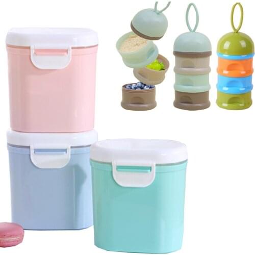 High Capacity Baby Milk Powder Container Melkpoeder Baby Food Snack Storage Box Double Layer Infants Feeding Box For Newborn