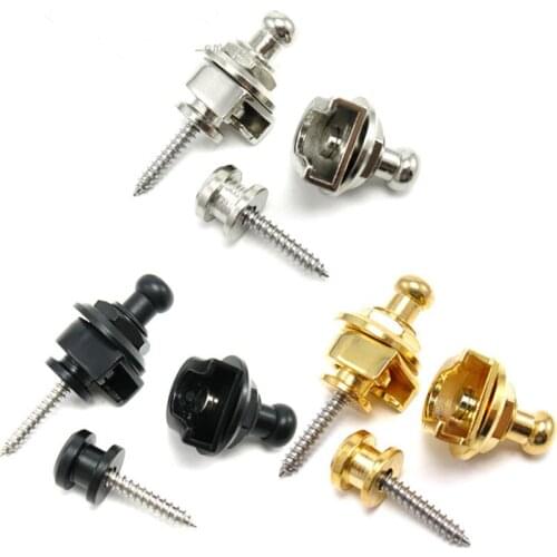 1 Pair 4mm Thread Nonslip Electric Guitar Strap Buckle Lock