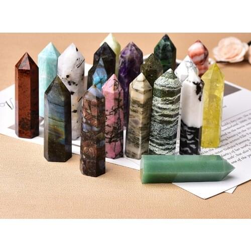1PC Natural Stones and Crystals Point Amethyst Quartz Reiki Healing Stone Tower Obelisk Energy Ore Mineral Home Decor Ornaments