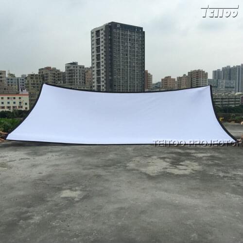300 Inches 4:3 Portable Wall Mounted Matt White Canvas Folding Outdoor Projector Screen for LED LCD HD Movie Projection Display