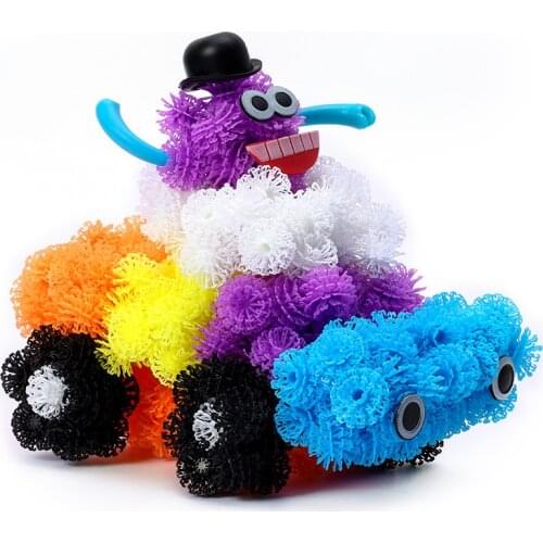 3d Puzzle for Adults Rainbow Toy 1000 Pieces Sticky Ball Diy Kids Puzzle and Changeable Toy Ball Assembled Decompression Ball