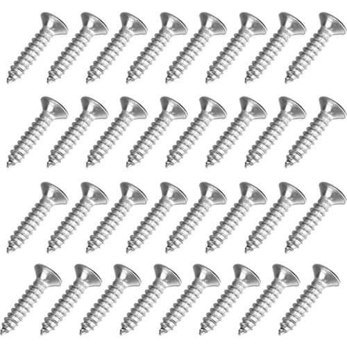 40 Pcs Self Tapping Screws Stainless Steel M4 Screws, Phillips Pan Head Screws for Hinge Multi-Purpose DIY Decorative