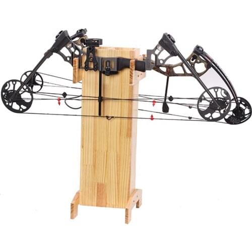 Bow Hunting Accessories Useful Wooden Archery Traditional Recurve Bow and Arrow Stand
