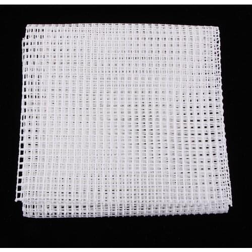 Blank White Canvas Mesh & Wooden Handle Bent Latch Hook Rug Tapestry DIY Kit