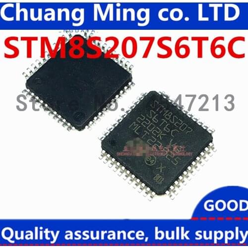 Free Shipping 10pcs/lots STM8S207S6T6C STM8S207S6 STM8S207 LQF-44 IC In stock
