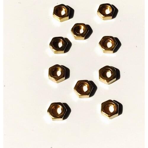 Free shipping of 10PCS/pack copper alloy made hexagon nut copper hexagon bolt cap screw cap nuts from M1.6 to M6 for home using