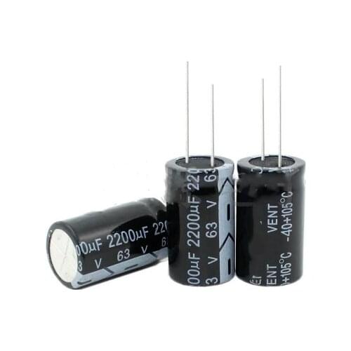 Free shipping 20pcs 2200UF 63V electrolytic capacitor,63V 2200UF microfarad capacitors 18*35mm