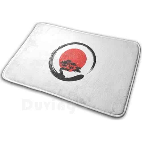 Buddhism Spiritual - Buddha Zen Enso Circle Buddhist Design Soft Non-Slip Mat Rug Carpet Cushion Hindu Buddhism Zen Enso