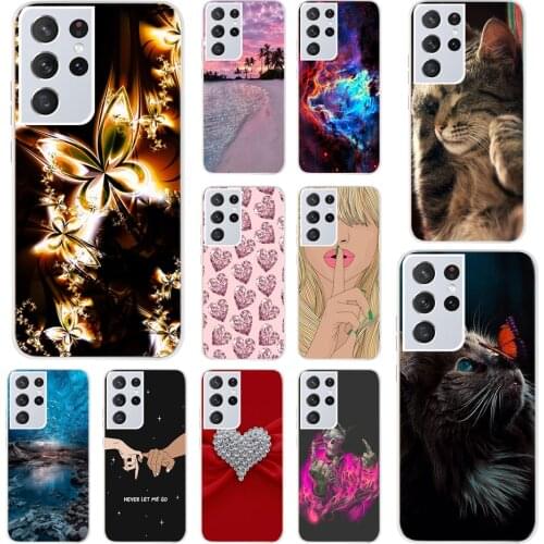 Soft TPU Case For Samsung Galaxy S21 Ultra 5G Phone Case Silicone Cover For Samsung S21 s 21 Plus S21Ultra Coque s21+ Bumper