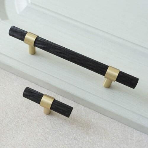 3.75" 5" Black Copper Cabinet Pull Handles Dresser Drawer Knobs Door pull Handles kitchen Cabine Handle 96mm 128mm Cupboard Knob