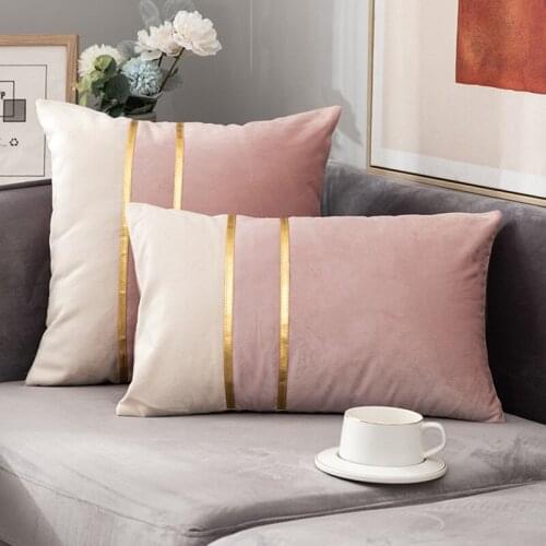 Waist Pillows Throw Pillow Case Soft Solid Colors Luxury Home Decor Living Room Sofa Seat Coffee Velvet Cushion Cover Decorative