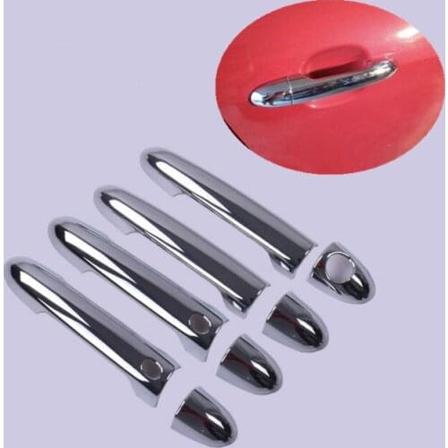 For Kia Rio 2012 2013 2014 2015 2016 All New Pride New Chrome Car Door Handle Cover Trim Sticker Overlay