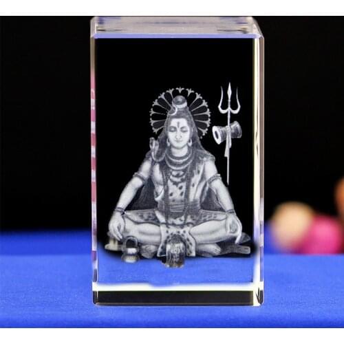 Efficacious HOME family Talisman-India HINDU GOD Hinduism Shiva Figurine 3D Crystal statue --free shipping cost
