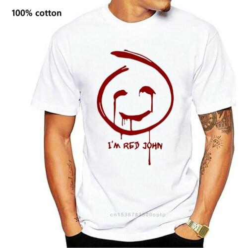 I'm Red John T-shirt The Mentalist Cult Tv Serial Killer Zombie Horror Slogan T Shirts Men Casual