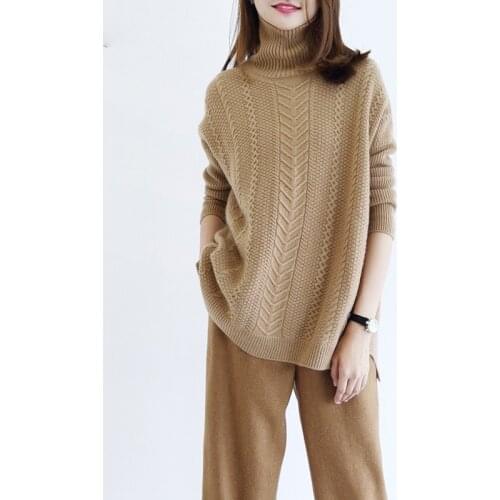 Gejas Ainyu Autumn Winter new women sweaters fashion 2020 women turtleneck cashmere sweater women knitted pullovers Loose tops