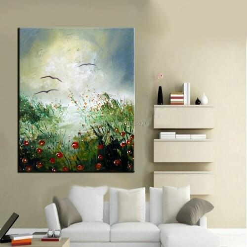 High Quality Handmade Canvas Abstract Landscape Oil Painting For Living Room Decoration Abstract Impression Landscape Painting