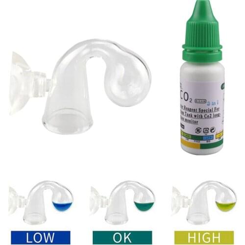 15ML CO2 Indicator Solution Fish Tank Liquid Test Plants Supplies PH Long Term Indicator Monitor Tester Used with Fish Tank