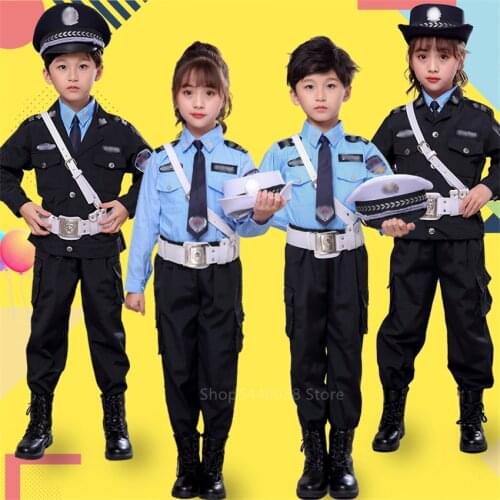 Halloween Tiny Cop Boy Police Uniform Cosplay Costume for Kids Carnival Party Army Christmas Gift Children Fancy Carnival Party