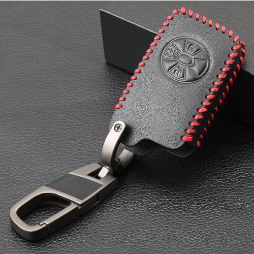 Remote 3 Buttons Leather Smart Key Case Cover For Toyota Rav4 Corolla Yaris Mark X Hilux Vitz Aqua Camry Auris