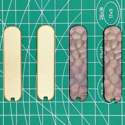 Brass Made Handle Scales with Tweezer Toothpick Cut-Out for 58 mm Victorinox Swiss Army Knife