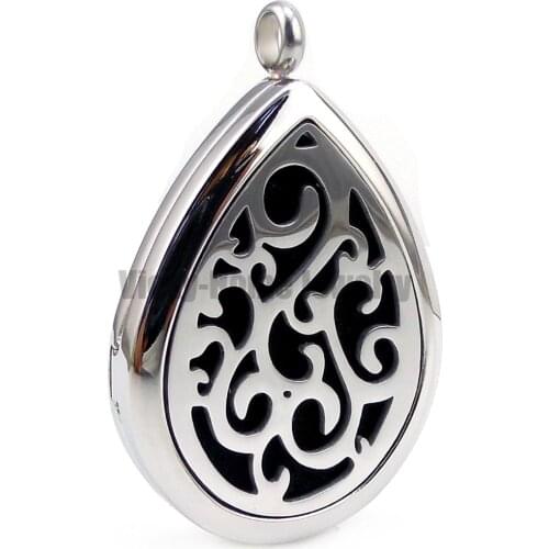 Water Drop Cloud Aromatherapy Essential Oils Stainless Steel Diffuser Locket with Colorful Pads drop shipping