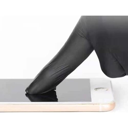 Multifunctional Gloves No Powder Oil Proof Dust-free Fit Black Nitrile Gloves for Household